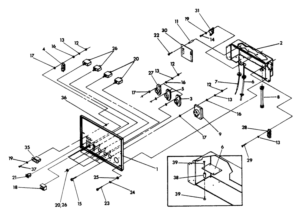 Control Panel Diagram and Parts List for 9862-0-1N168  Briggs and Stratton Generator